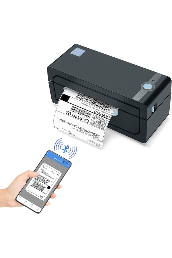 Thermal Printer, 4''x6'' Bluetooth Label Printer for Shipping Packages, Compatible with Windows Smartphone