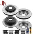 thumbnail image 1 of JADODE Brake Rotors Front & Rear Drilled & Slotted Disc Brake Rotors + Ceramic Pads + Cleaner & Fluid Replacement for 2013 Nissan Altima (Sedan Models ONLY), 2014-2017 Nissan Altima (All Models), 1 of 6