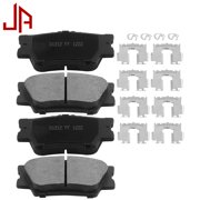 JADODE D1212 Rear Ceramic Brake Pads w/Hardware Kits Fits for Lexus ES300h ES350 HS250h, Pontiac Vibe, Toyota Camry Matrix RAV4-Low Dust Brake Pad 4pc Fits select: 2014 TOYOTA CAMRY SE/XLE