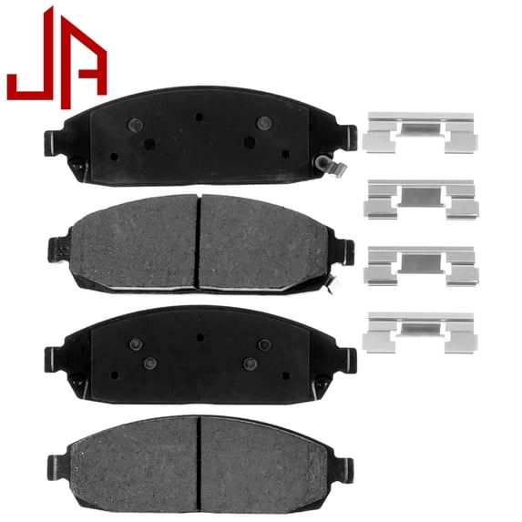 JADODE Front Ceramic Brake Pads Kit Fits for 2006-2010 Jeep Commander ,2005 2006 2007 2008 2009 2010 Jeep Grand Cherokee D1080 w/Hardware Low Dust Brake Pad 4pcs