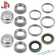 thumbnail image 1 of JADODE Trailer Axle Hub Bearings Kits L44649/10 L68149/11 Seal 10-19（171255TB）3500 Lbs Trailer Axle Straight Spindles with Grease Seals Dust Cover and Cotter Pin Trailer Wheel Hub Bearing Kits 2pc, 1 of 7