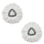 JAEDEN 2Pcs Spin Mop Head Refill Microfiber Mop Replacement Heads, 360 Degree Microfiber Mop Head Refill for Floor Cleaning Compatible with O-Cedar EasyWring RinseClean