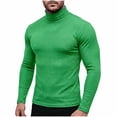 thumbnail image 1 of JAFSPIFXO Men's Turtleneck Sweater Solid Color Knit Long Sleeve Slim Fitted Stretch Pullover Sweater Tops, 1 of 1