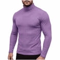 thumbnail image 1 of JAFSPIFXO Men's Turtleneck Sweater Solid Color Knit Long Sleeve Slim Fitted Stretch Pullover Sweater Tops, 1 of 7