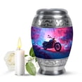 thumbnail image 1 of JAGASY Bike Mini Urns for Human Ashes Keepsake, Blue Urn for Ashes Adult Male, Forest Trees Decorative Urns for Boys, Pink Small Handmade Urn for Girls, (3 Inch), 1 of 7