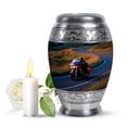 thumbnail image 1 of JAGASY Bike Miniature Urn for Ashes Adult Male, Black Small Urns for Human Ashes Keepsake, Road & Grassy Landscape Decorative Urns for Father, Mini Memorial Urn for Mother, (3 Inch), 1 of 7