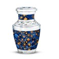 thumbnail image 1 of JAGASY Blue Cremation Urns - Blue & Golden Pattern Urn for Ashes Adult Male & Female - Funeral Urns for Mother - Decorative Urn for Ashes for Women - ( 3 Inch ), 1 of 7