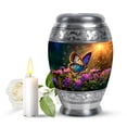 thumbnail image 1 of JAGASY Butterfly Urns for Mom Ashes - Sunlight Keepsake Urn for Human Ashes Dad - Small Purple Flower Cremation Urns for Funeral - Blue Butterfly Adult Urn for Male & Female - 3 Inchdecor, 1 of 7