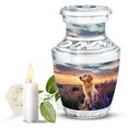 thumbnail image 1 of JAGASY Dog Urn for Ashes Adult Male & Female, Blue Keepsake Urns for Human Ashes, Purple Lavender Flowers Decorative Urns for Daughter, Small Cremation Urn for Son, (3 Inch), 1 of 7