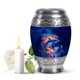 thumbnail image 1 of JAGASY Dolphin Memorial Small Urn for Ashes for Women, Blue Urns for Ashes Keepsake, Colorful Decorative Urns for Daughter, Coral Reef Burial Cremation Urn for Son, (3 Inch), 1 of 7