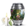 thumbnail image 1 of JAGASY Dragonfly Small Memorial Urn for Girl, Green Mini Urn for Ashes Adult Male & Female, Purple Butterfly Flowers Decorative Urns for Human Ashes Keepsake, Tiny Cremation Urns for Boy, (3 Inch), 1 of 7