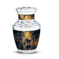 thumbnail image 1 of JAGASY Elephant Funeral Urn for Parents - Green Small Urn for Ashes Adult Male & Female - River Tree Decorative Funeral Urns for Mother - Cremation Urns for Father - (3 Inch), 1 of 7