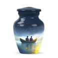 thumbnail image 1 of JAGASY Fishing Small Urn For Brother - Water Boat Birds Decorative Urns for Human Ashes Keepsake - Blue Mini Urn for Ashes Adult Male - Miniature Cremation Urns for Sister - (3 Inch), 1 of 7