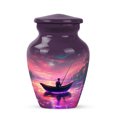 thumbnail image 1 of JAGASY Fishing Urn for Father - Pink Small Urn for Ashes Adult Male & Female - Sunset Boat Water Decorative Urns for Human Ashes Keepsake- Miniature Cremation Urns for Mom & Dad - (3 Inch), 1 of 7
