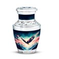 thumbnail image 1 of JAGASY Flying Eagle Memorial Urn - Mountain Birds Small Urn for Ashes Adult Male - Sky Blue Keepsake Tiny Funeral Urns - Miniature Cremation Urns for Mom & Dad - (3 Inch), 1 of 7