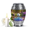 thumbnail image 1 of JAGASY Golf Ball Memorial Small Urn for Ashes Adult Male, Green Funeral Keepsake Urns for Ashes, White Golf Ball Decorative Urns for Sister, Water Cremation Urn for Brother, (3 Inch), 1 of 7