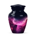 thumbnail image 1 of JAGASY Pink Urn for Ashes Adult Male - Black Small Urns for Human Ashes Keepsake - Cosmic Decorative Tiny Urn for Mom & Dad - Pink Galaxy Clouds Cremation Urns - (3 Inch), 1 of 7