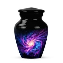JAGASY Purple Galaxy Cremation Urns for Parents - Keepsake Urn for Ashes Adult Male & Female - Tiny Urn for Ashes Women - Handmade Mini Urns for Mother - (3 Inch)