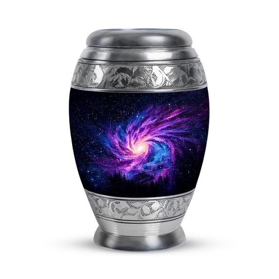 JAGASY Purple Galaxy Urns for Mother - Mini Urns for Human Ashes Keepsake - Handmade Urn for Ashes Adult Male & Female - Memorial Urn for Mom & Dad - ( 3 Inch )