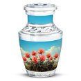 thumbnail image 1 of JAGASY Red Rose Memorial Urns for Sister - Sky Blue Clouds Urn for Ashes Adult Male - Flowers Decorative Urn for Human Ashes Keepsake - Small Cremation Urns for Brother - (3 Inch), 1 of 7