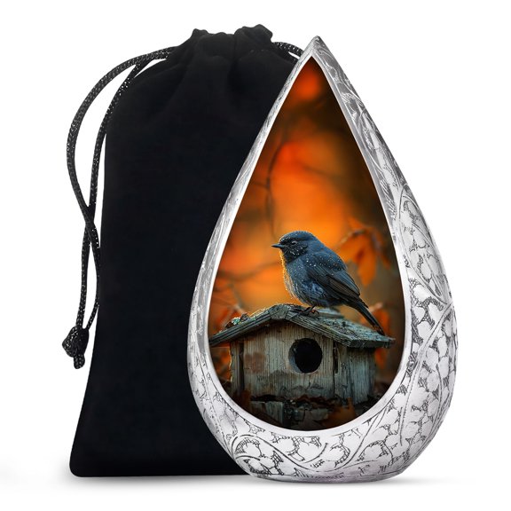 JAGSHASHI Amber Leaves - Funeral Cremation Urns For Ashes - Burial Urn For Adult Human Ashes - Urns For Ashes - Urns For Ashes - Cremation Urn For Adult Men & Women - Funeral Urns - 10 Inch - Large