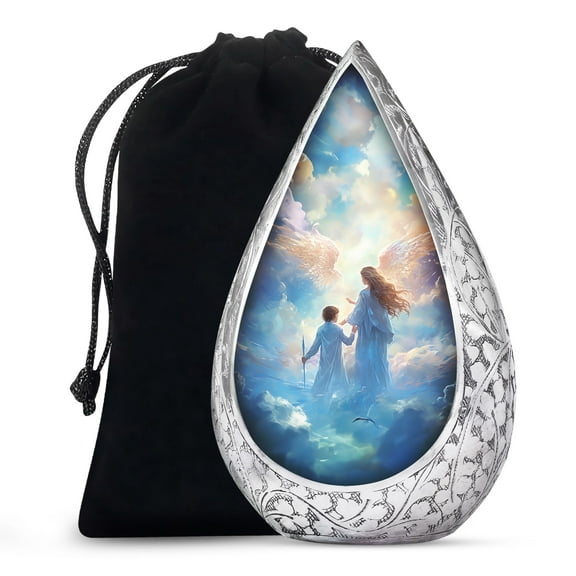 JAGSHASHI Angel - Cremation Urn For Burial - Ash Urns For Men & Female - Decorative Urns For Ashes - Memorial Urn For Adult Ash - Human Remains Urn - Funeral Urn Adult Ash - 10 Inch - Large