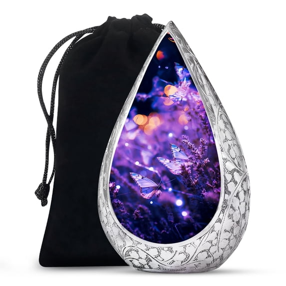 JAGSHASHI Butterfly - Burial Urns - Decorative Urn Humans - Urns For Adult Ashes - Memorial Ashes Urn - Cremation For Ashes - Funeral Urns For Mom & Dad - 10 Inch - Large