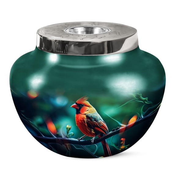 JAGSHASHI Cardinal Bird Memorial Urns - Human Remains Urn - Urns For Cremation Ashes - Funeral Urn Ashes - Ash Urns For Humans - Funeral Urn For Ashes - Urns For Human Ashes Adult Female - 7 Inch