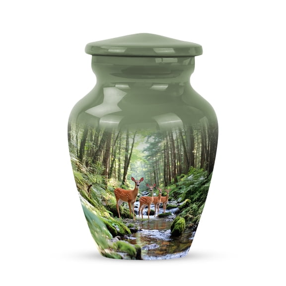 JAGSHASHI Deer Urnsfor Human Ashes - Small Cremation Urns For Adult Ashes Women - Mini Keepsake Urns For Male & Female - Funeral Urn For Mom - Burial Memorial For Dad Deer 3 Inch