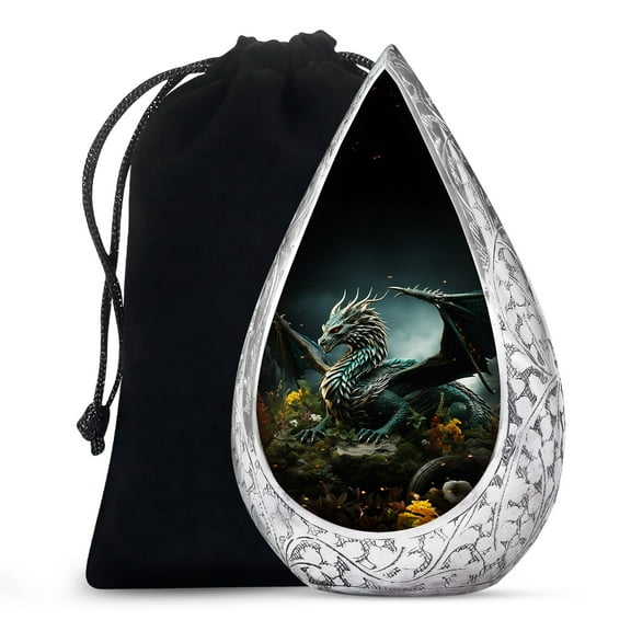 JAGSHASHI Dragon Of Enchanted Woods - Large Urns For Ashes - Decorative Urns For Ashes - Cremation Urns For Burial - Decorative Urns For Ashes - Human Urns For Ashes - Urn For Ashes - 10 Inch - Large