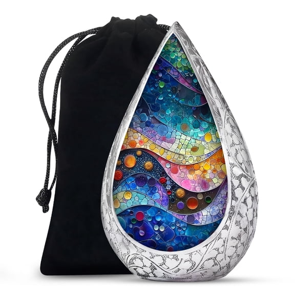 JAGSHASHI Kaleidoscopic Dreamscape - Urn For Human Ashes For Male & Female - Memorial Urns - Metal Urn - Human Urns - Large Urn - Urn For Ashes Large - 10 Inch - Large