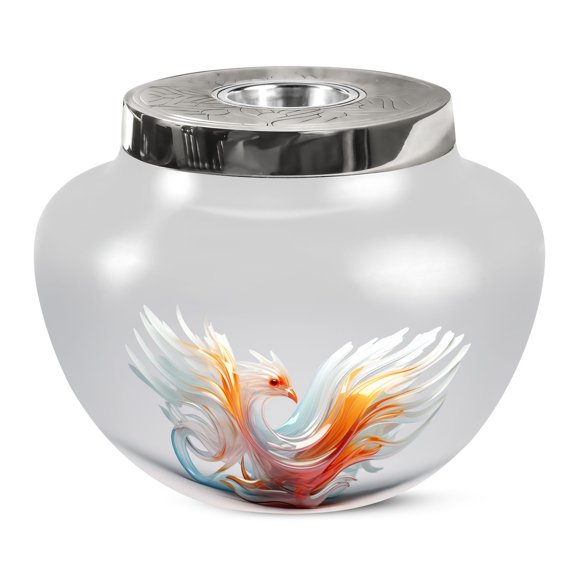 JAGSHASHI Phoenix Memorial Urns For Mom & Dad - Cremation Urns For Human Ashes - Large Memorial Urns - Funeral Urns For Ashes - Funeral Urns - Large Urns For Ashes - 7 Inch