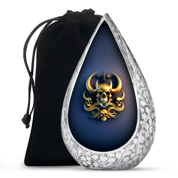 JAGSHASHI Skull - Funeral Urn For Mom & Dad - Adult Ashes Urn - Cremation Urn Human - Burial Ashes Urns - Memorial Urns - Decorative Urns For Ashes - 10 Inch - Large