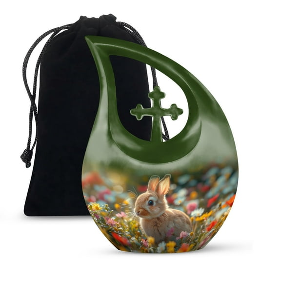 JAGSHASHI Whimsical Garden Serenity Urns For Human Ashes Adult Male Burial - Adult Urns For Human Ashes Men - Urn For Adult Female Ashes - Burial Urns For Ashes For Women - 10 Inch With Velvet Bag