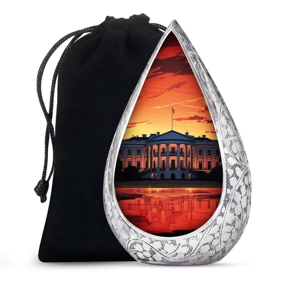 JAGSHASHI White House - Large Urns - Urns For Ashes - Memory Urn - Urn For Mom Ashes - Burial Urns For Human Ashes - Funeral Urns For Ashes Adult - 10 Inch - Large