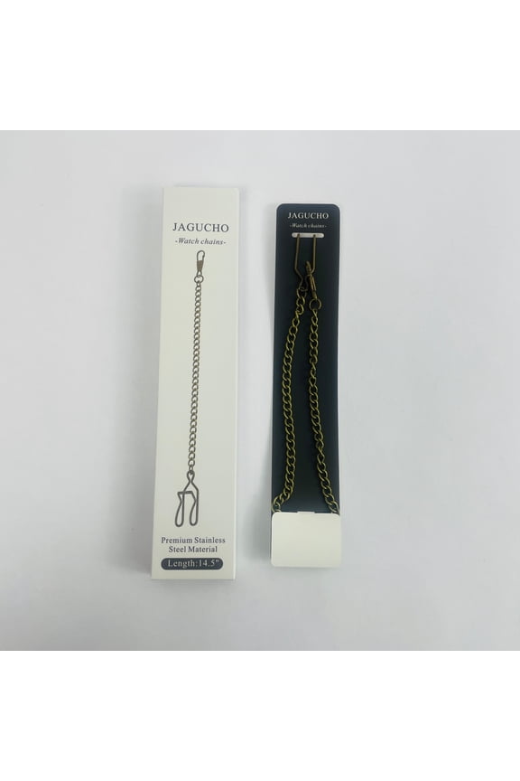 14.5'' Pocket Watch Chain Vintage Metal Watch Chain Vest Chains Bronze Clip