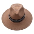 thumbnail image 1 of JAHH 2 Pack Men Fashion Sun Hat Wide Brim Washable Friendly To Skin Foldable Roll up Floppy Beach UPF Summer Straw Hats, 1 of 5