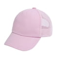 thumbnail image 1 of JAHH 2024 Toddler Fashion Caps Children's Baseball Summer Boys and Girls Solid Color Visor Hat Outdoor Casual Net Cap for Cute Breathable Headgear(0-1 Years,Pink), 1 of 4
