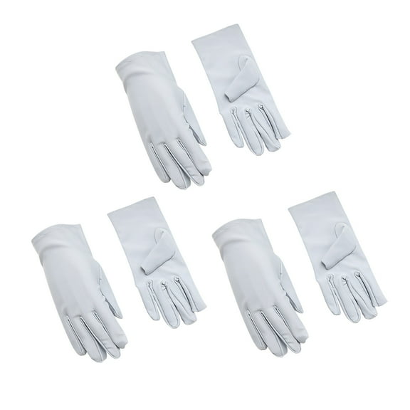 JAHH 3 Pairs Cotton Gloves Resuable Soft Works Glove Or Moisturizing Dry Hands Jewelry Silver Archival Serving Inspection