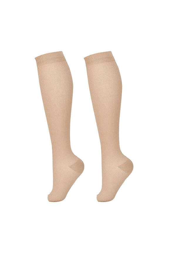 3 Pairs Sock Knee High Compression Stockings Open Toe Compression Nylon Spandex Compression Stockings Socks for Woman Men Sock