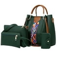 thumbnail image 1 of JAHH 4-Piece Retro Handbag Set for Women, Printed Shoulder Bag with Matching Card Holder, Vintage Style Purse Combo for Daily Use Gift Sets & Fashion Accessories, 1 of 3