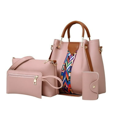 JAHH 4pcs Women's Crossbody Bag Ethnic Printing Retro Pattern Hand Shoulder Card Package Embroidered Crossbody Boho Ethnic Shoulder Bags Vintage Handmade
