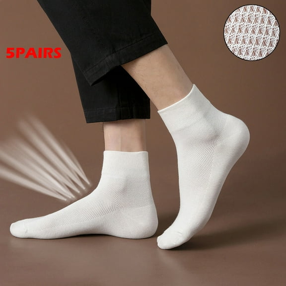 JAHH 5 Pairs Sock Non-Slip Unisex Stripe Short Stockings Color Stockings Comfortable Socks Ankle Running Low Cut Sports Tab Socks