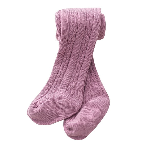 JAHH Baby Leggings Spring and Autumn Cotton Pantyhose for Babys Girls Stockings Large Children's Worn Outside Crew Fashion Comfortable Sock (12-24 Months,Purple)