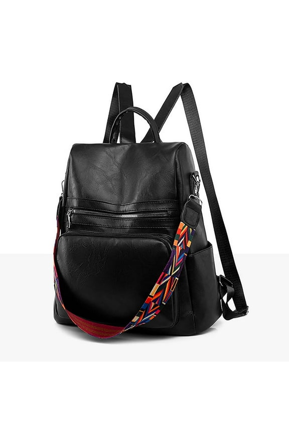 100pcs Backpack Purse for Women Fashion Genuine Leather Convertible Shoulder Handbag Travel Bag Satchel Rucksack Ladies Bags