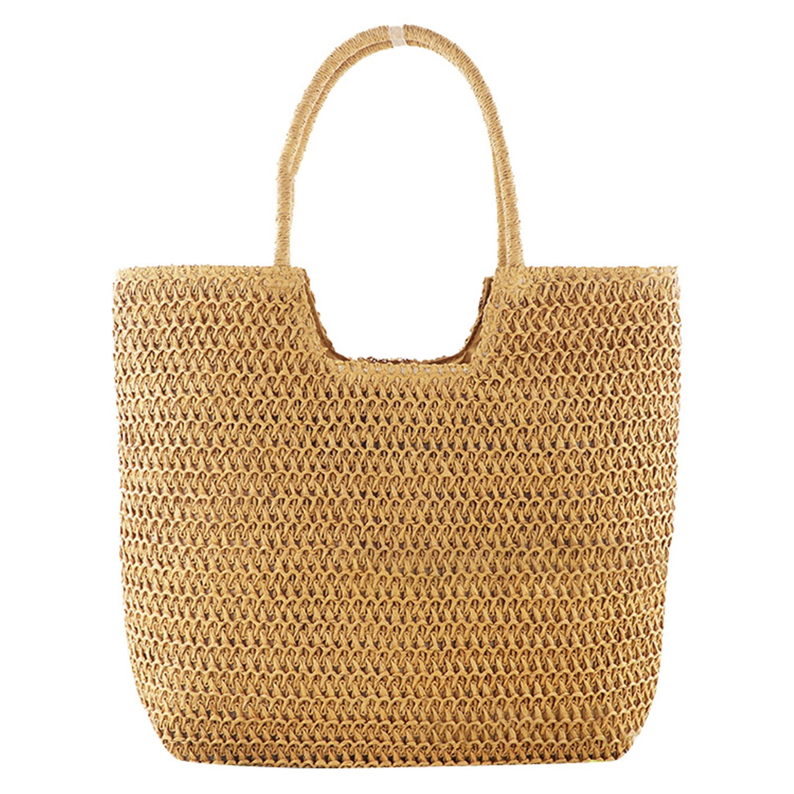 JAHH Beach Bag Large Beach for Women Woven Straw Beach Tote Waterproof ...
