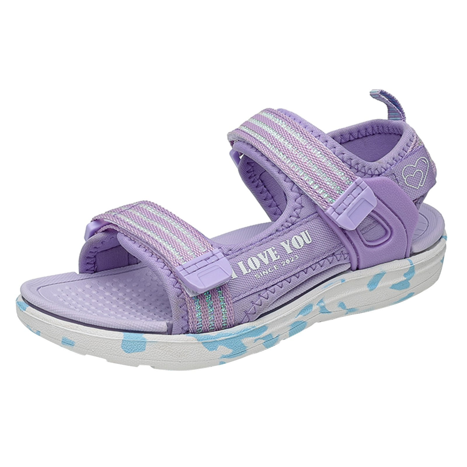 Children's Solid Color Leather Peep Toe Sandals Lightweight Pump Beach Shoes