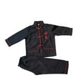 thumbnail image 1 of JAHH Boys Kids Traditional Chinese Wing Chun Arts Set Outfit for Casual Soft Comfortable Clothing(4 Years,Black), 1 of 5