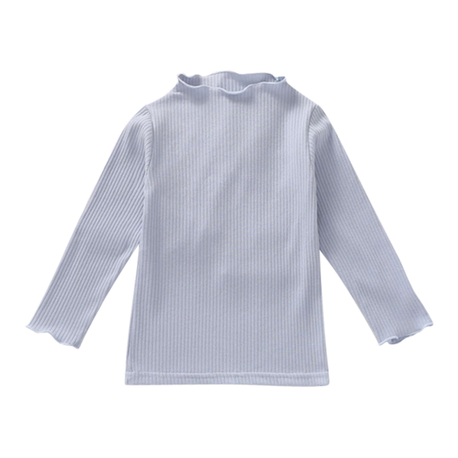 Autumn and Spring Arrival Baby Kids Unisex Long Sleeves Solid Color Casual Top