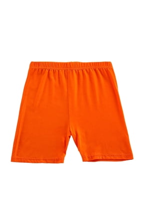 Children's Shorts Kids' Candy Color Anti Slip Half Pants Pants Baby Multicolor Rainbow Medium and Large Shorts ' Basic Solid Soft Dance Short for Gymnastics or Under Skirts(8-9 Years,Orange)